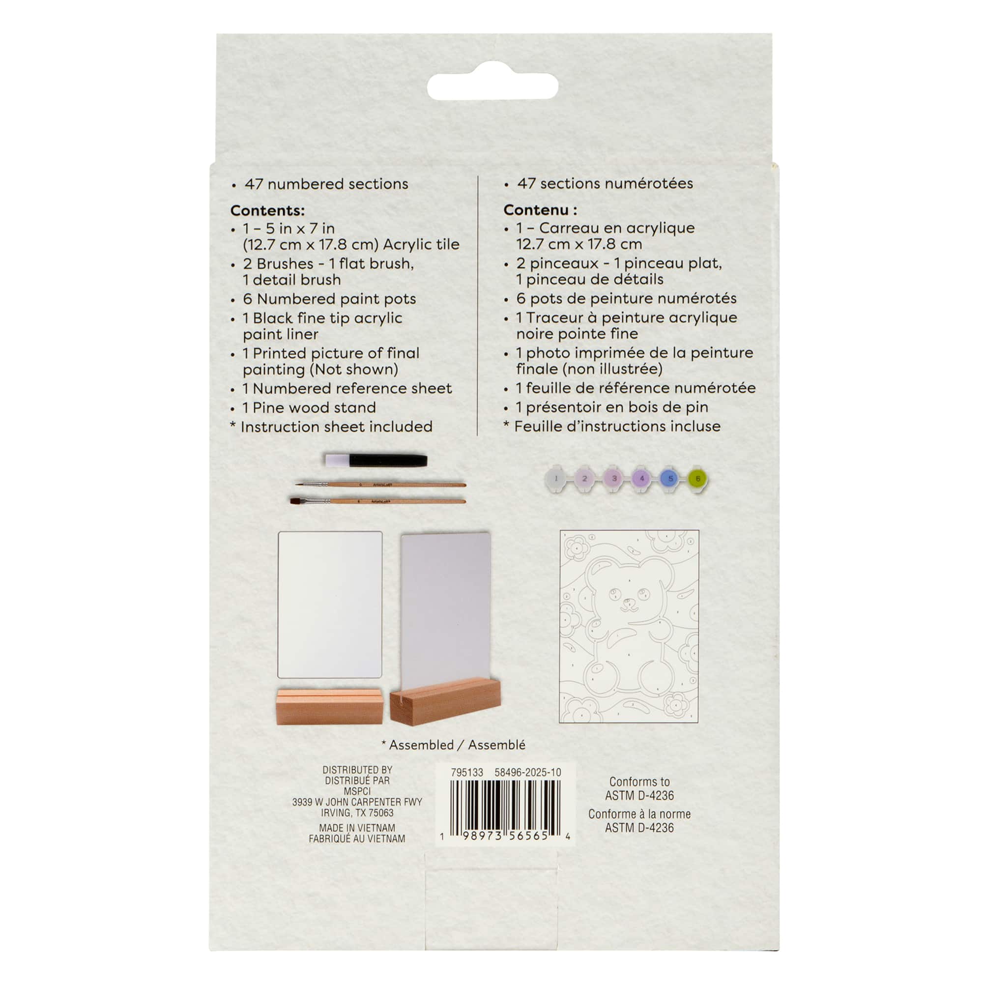 Kawaii Gummy Bear Paint-by-Number Acrylic Surface Kit by Artist's Loft®